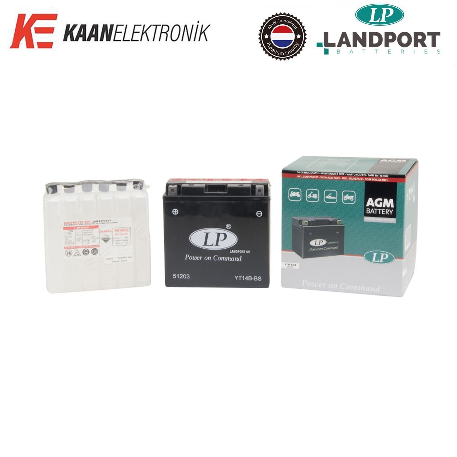 Landport LP YT14B-BS Motosiklet Aküsü