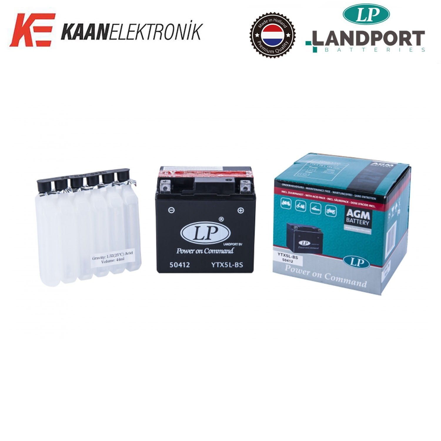 Landport LP YTX5L-BS Motosiklet Aküsü