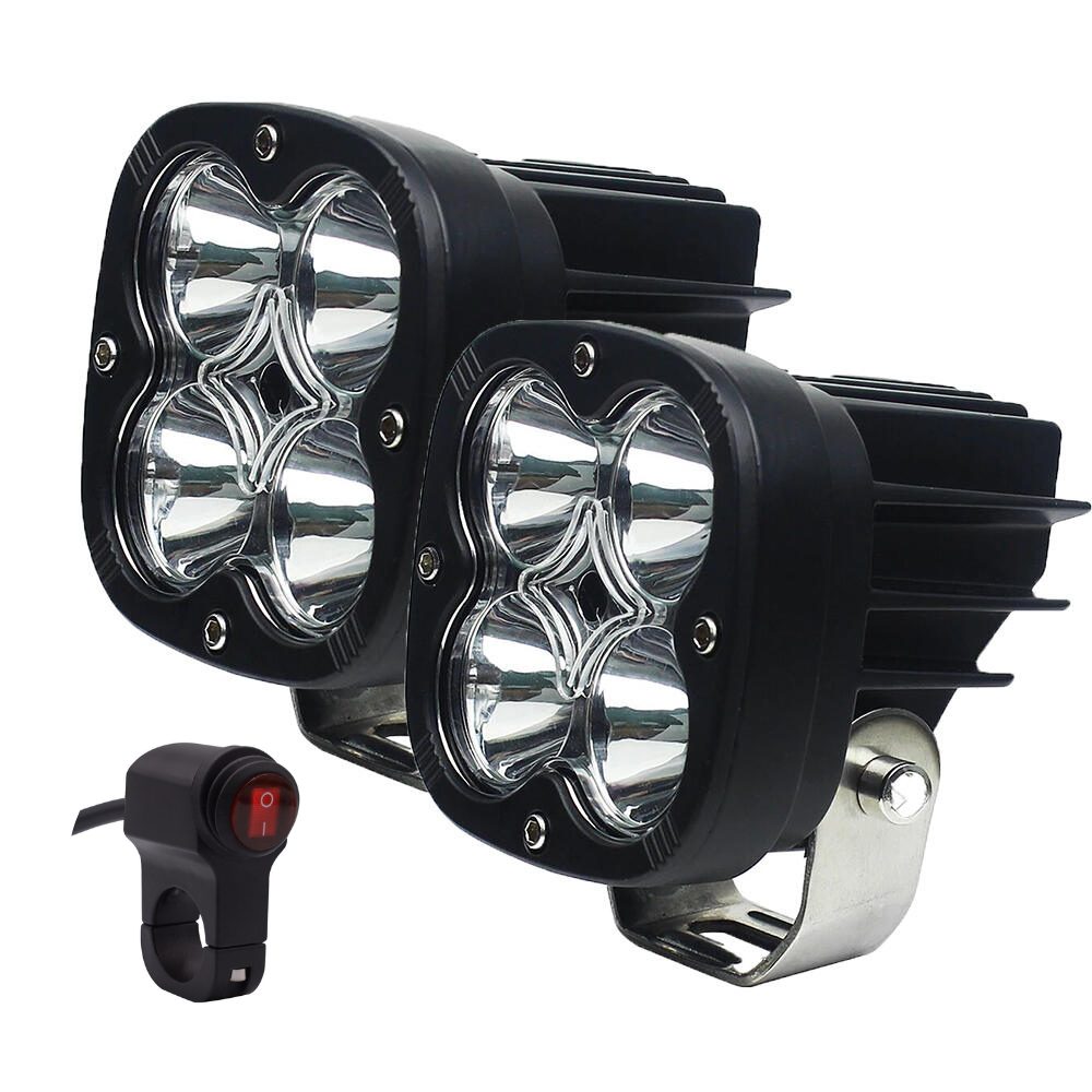 Knmaster Fox 40W Motosiklet Sis Farı Takımı – Düğmeli