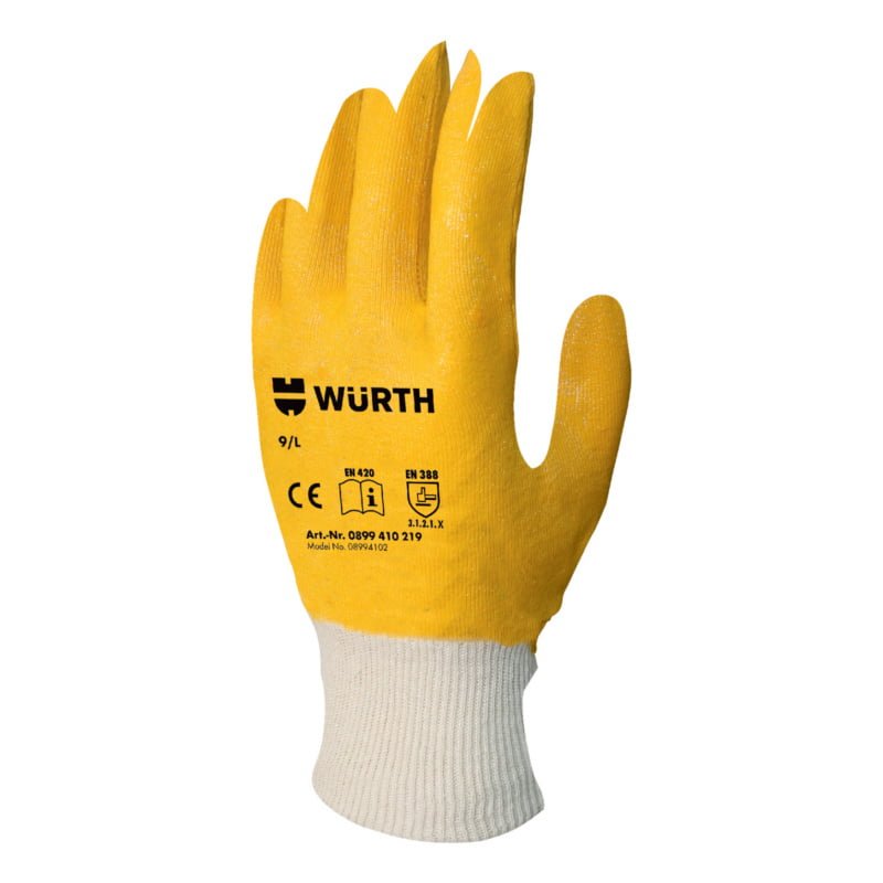 Würth İş Güvenliği Eldiveni Nitril Sarı 9