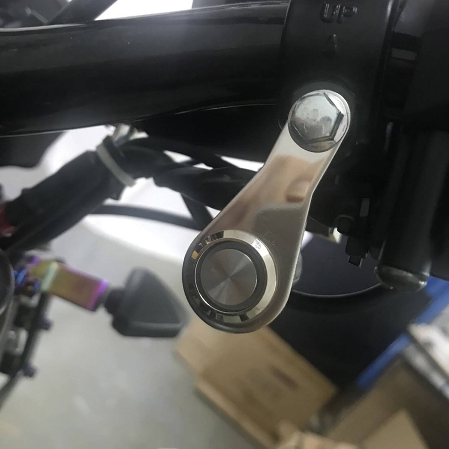 KNMASTER Knmaster B150 Motosiklet Sis Farı Aç Kapa Butonu Kırmızı Ledli