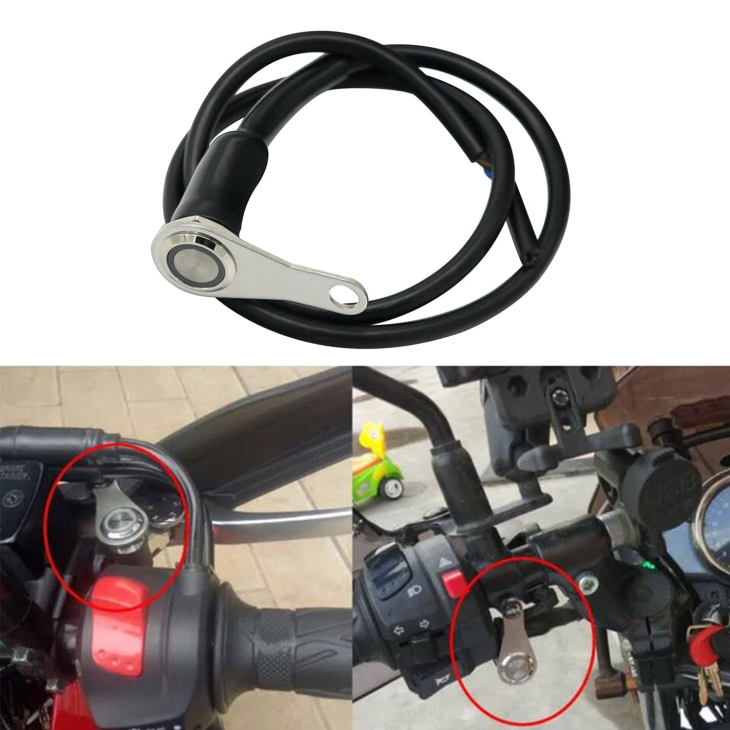 KNMASTER Knmaster B150 Motosiklet Sis Farı Aç Kapa Butonu Kırmızı Ledli
