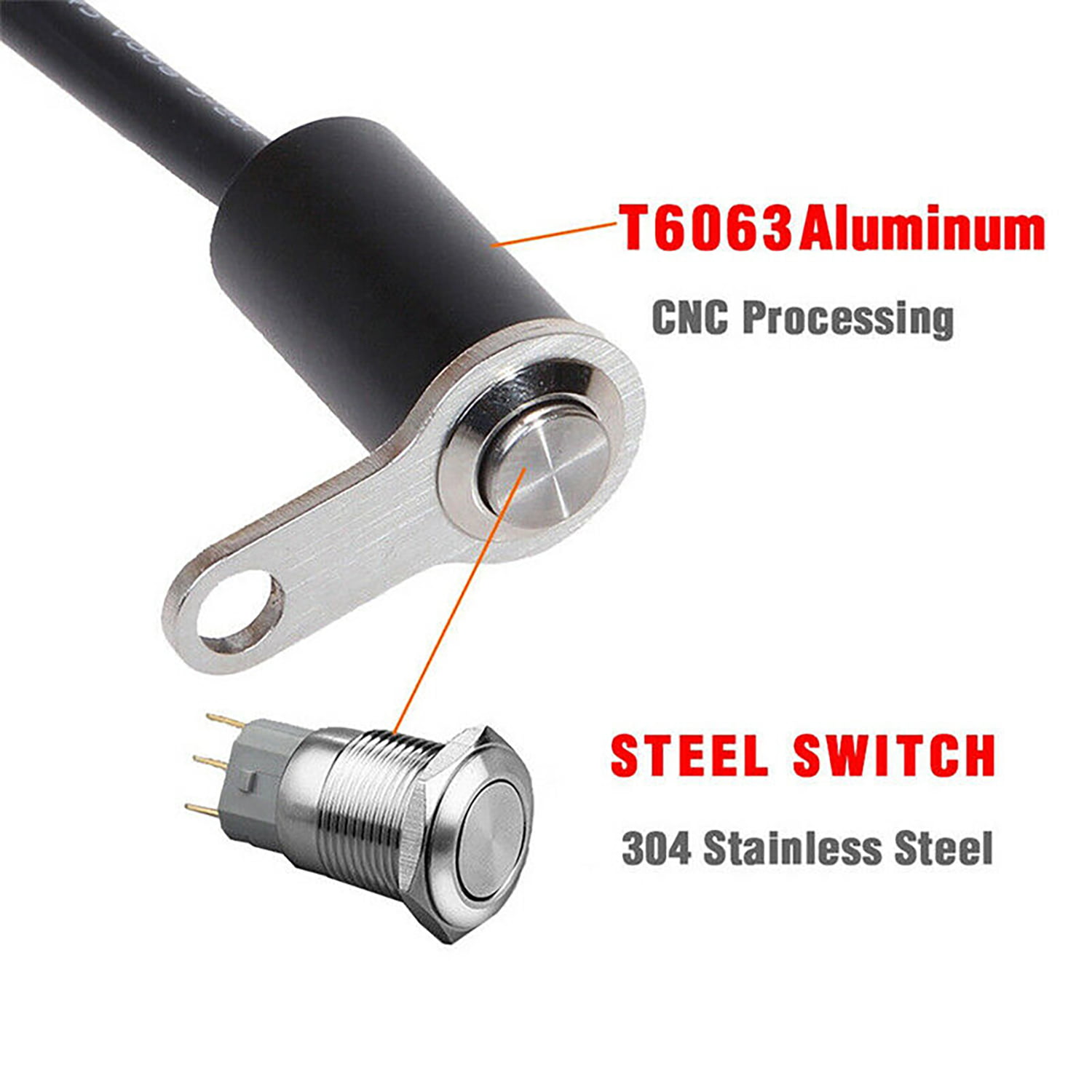 KNMASTER Knmaster B150 Motosiklet Sis Farı Aç Kapa Butonu Kırmızı Ledli