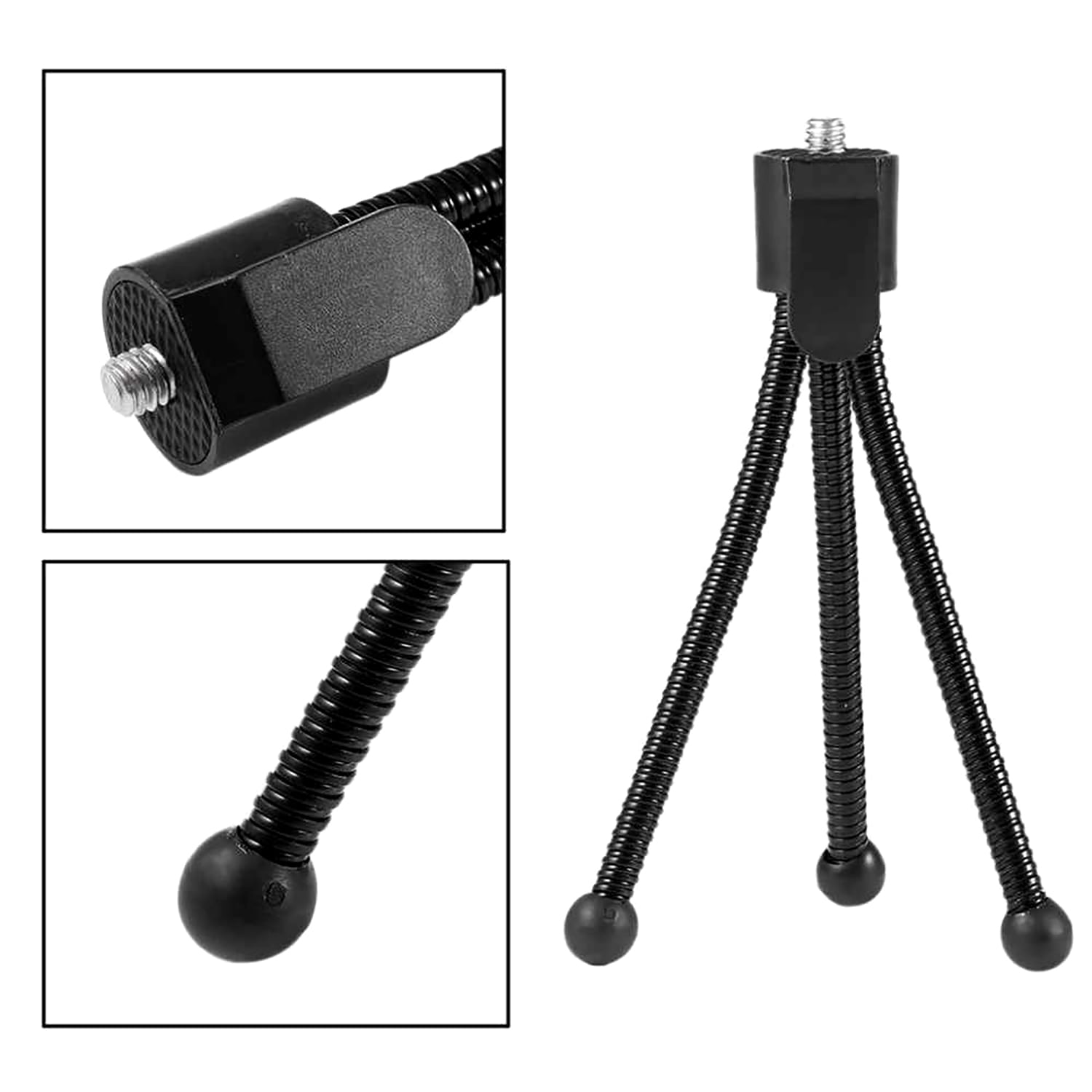 KNMASTER Knmaster Mini Portatif Esnek Metal Tripod