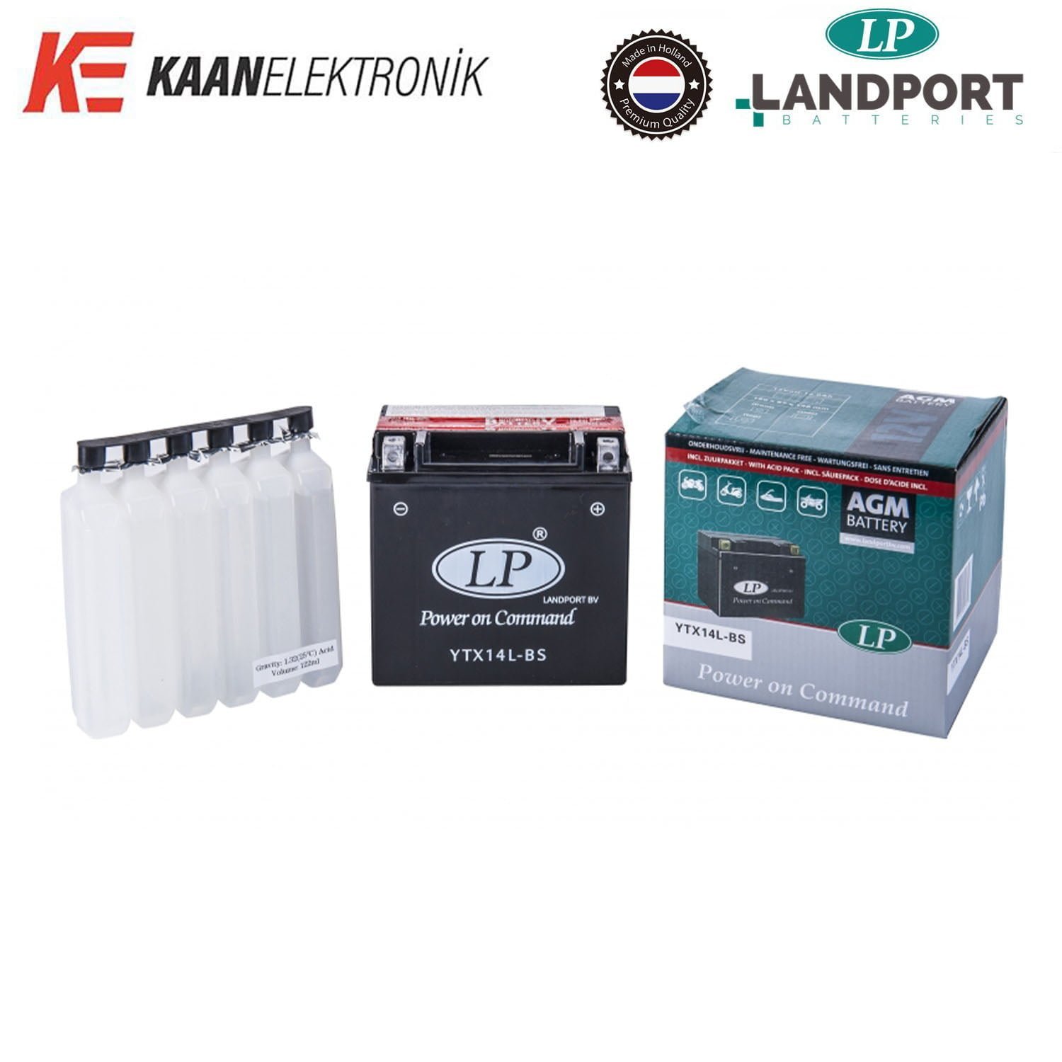 Landport LP YTX14L-BS Motosiklet Aküsü