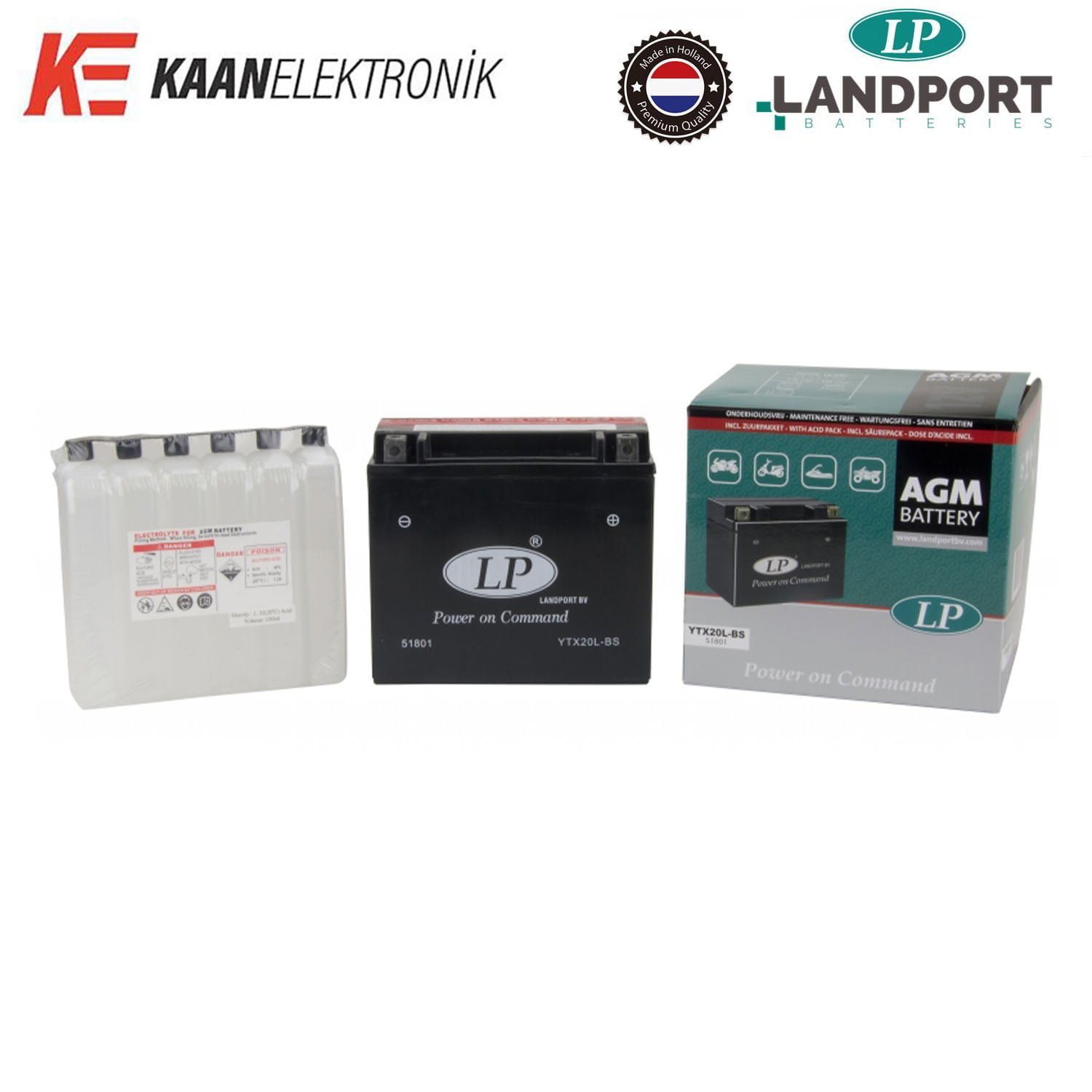 Landport LP YTX20L-BS Motosiklet Aküsü
