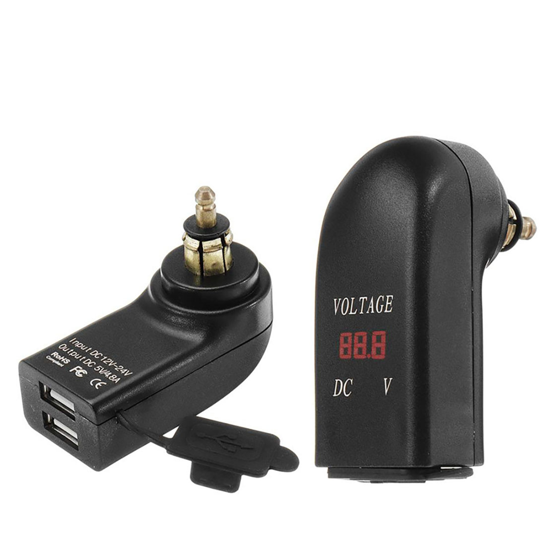KNMASTER Knmaster USB-D400LV Voltaj Göstergeli Çift Usbli Din Soketi