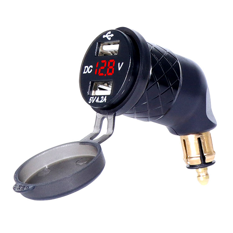 KNMASTER Knmaster USB-D200LV Voltaj Göstergeli Çift Usbli Din Soketi