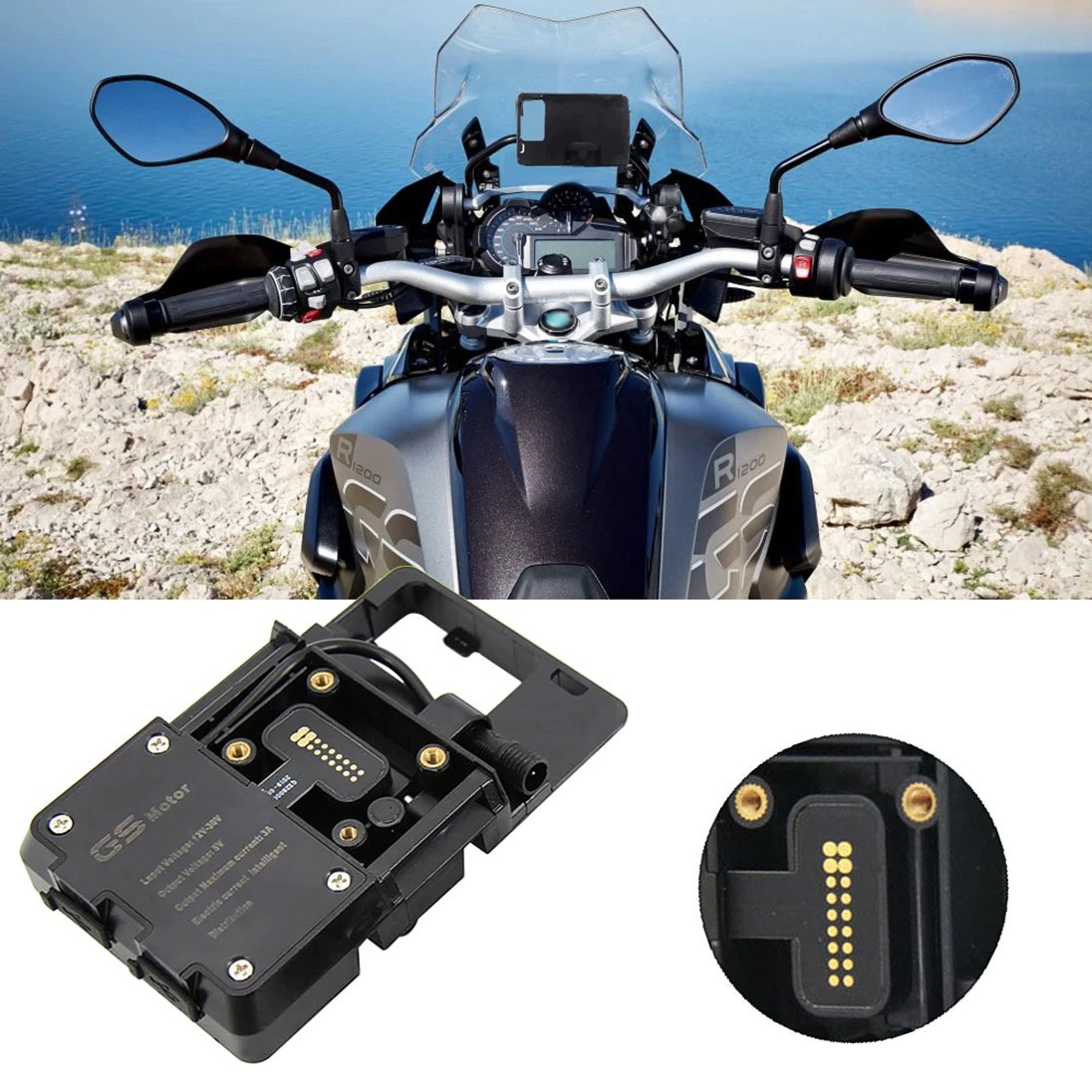KNMASTER Knmaster TT-1200U Bmw R 1200 GS Telefon Navigasyon Tutucu