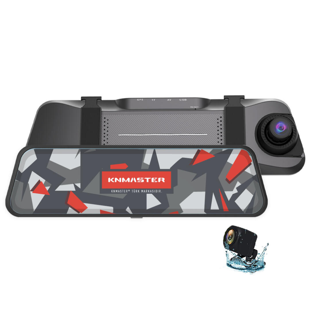 KNMASTER Knmaster Araç Kamerası AK-100 Ön Arka Kameralı 1080p Dokunmatik 10inç Yol Kayıt
