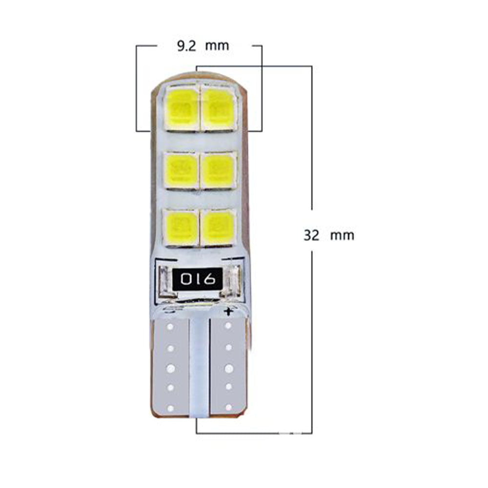 KNMASTER T10 Canbus Smd 2835 12 Ledli Silikon Kaplı Evrensel Beyaz Takım