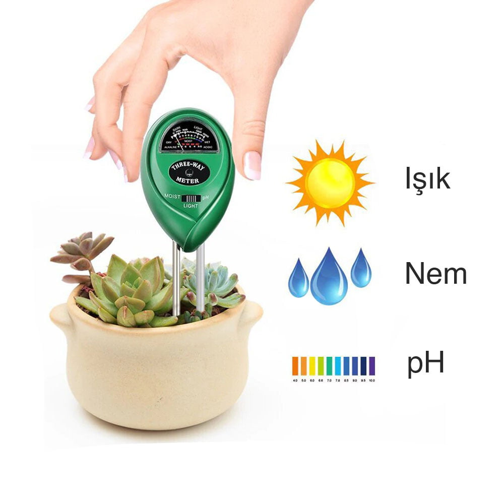 KNMASTER Knmaster TN-200 Toprak Nem, Işık ve pH Ölçer