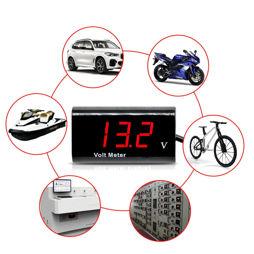 Rizoma Dijital Voltmetre Kırmızı Led