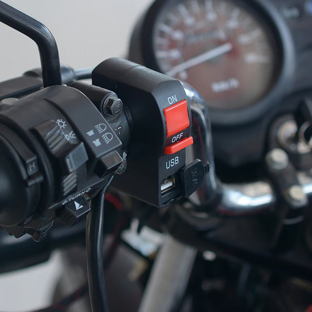 KNMASTER Knmaster Usb Girişli Motosiklet Sis Farı Aç Kapa Butonu