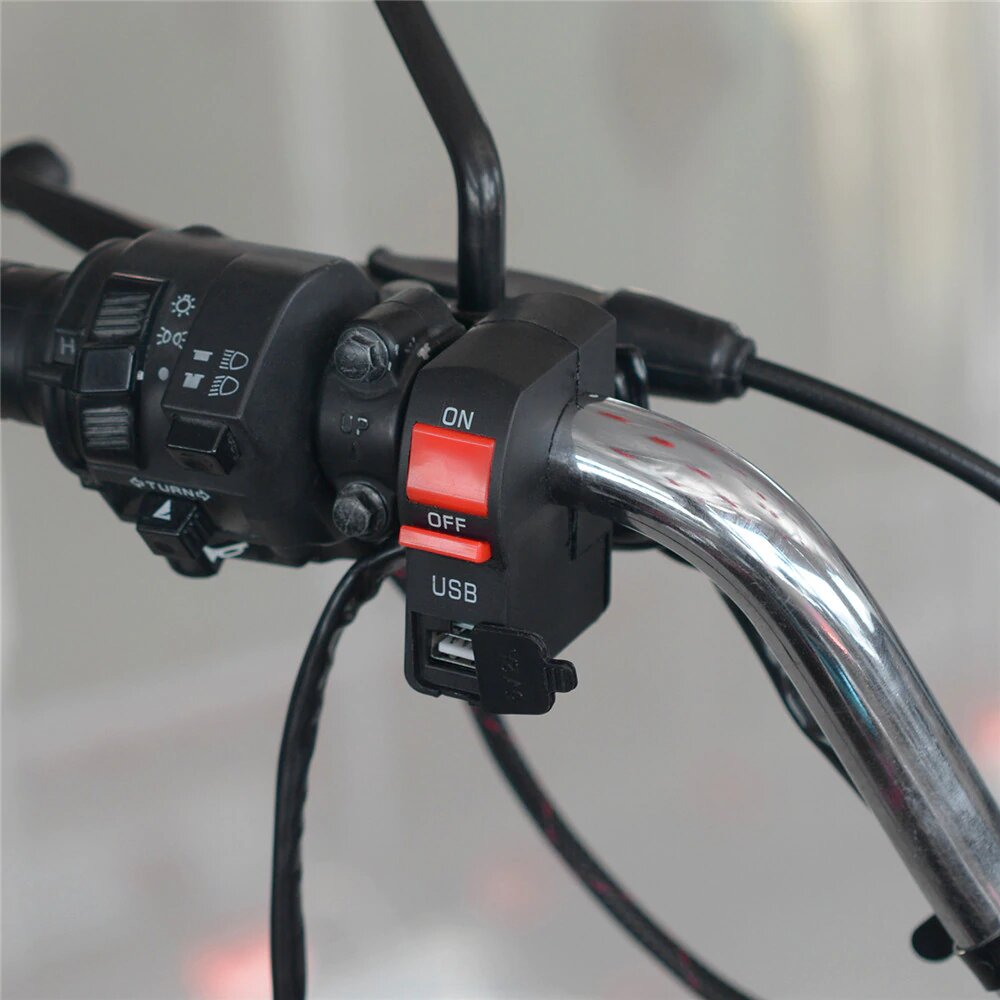 KNMASTER Knmaster Usb Girişli Motosiklet Sis Farı Aç Kapa Butonu