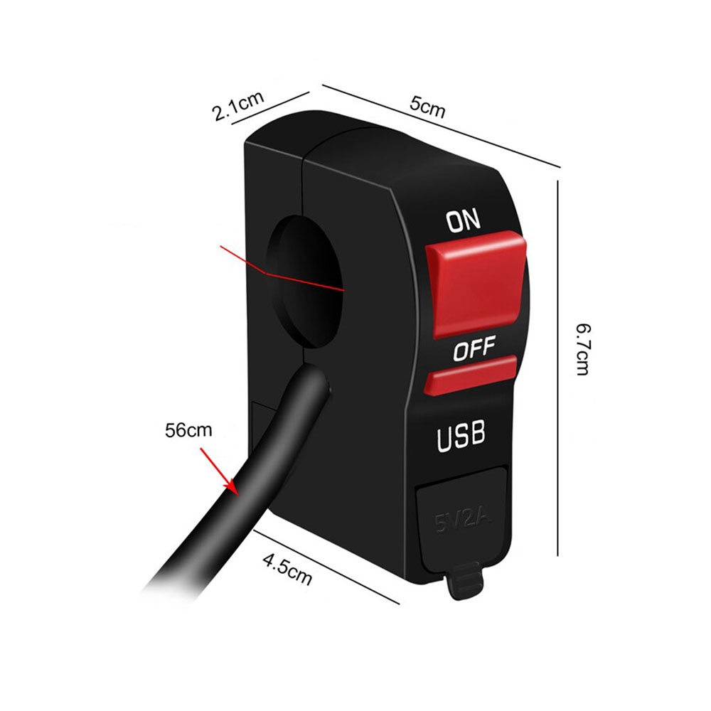 KNMASTER Knmaster Usb Girişli Motosiklet Sis Farı Aç Kapa Butonu