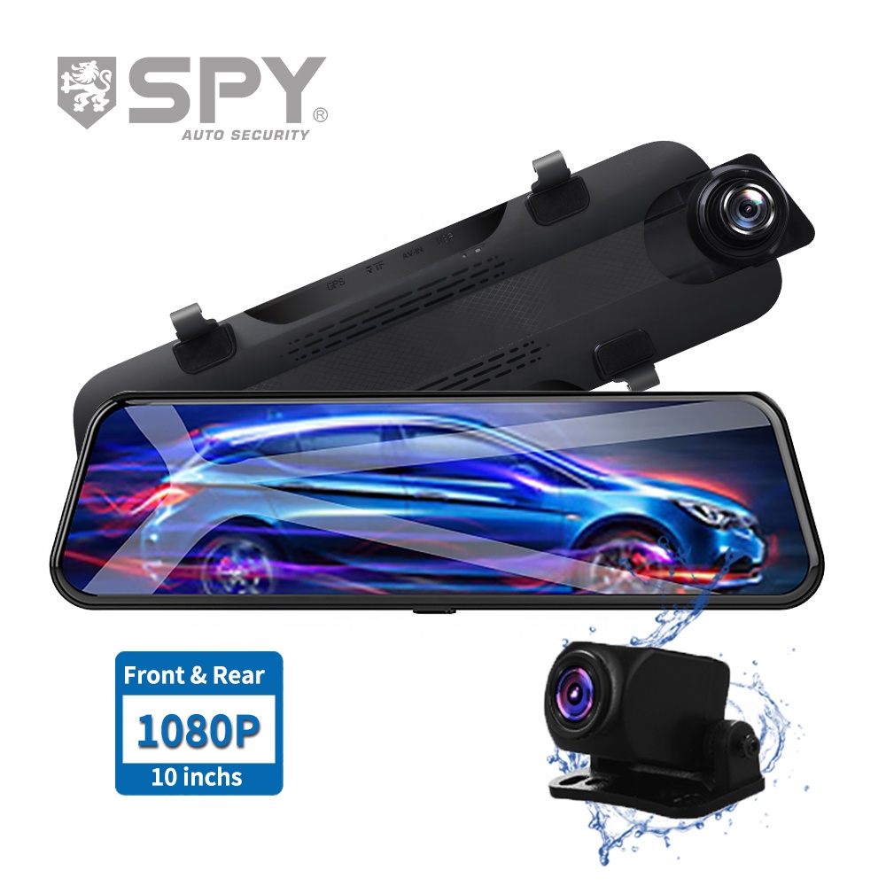 Spy S8 Ön Arka Kameralı 10inç 1080p Dokunmatik Ekranlı Otomobil Dikiz Aynası