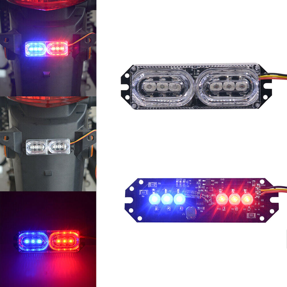 KNMASTER Kırmızı Mavi Çakarlı Motosiklet Arka Stop Lambası