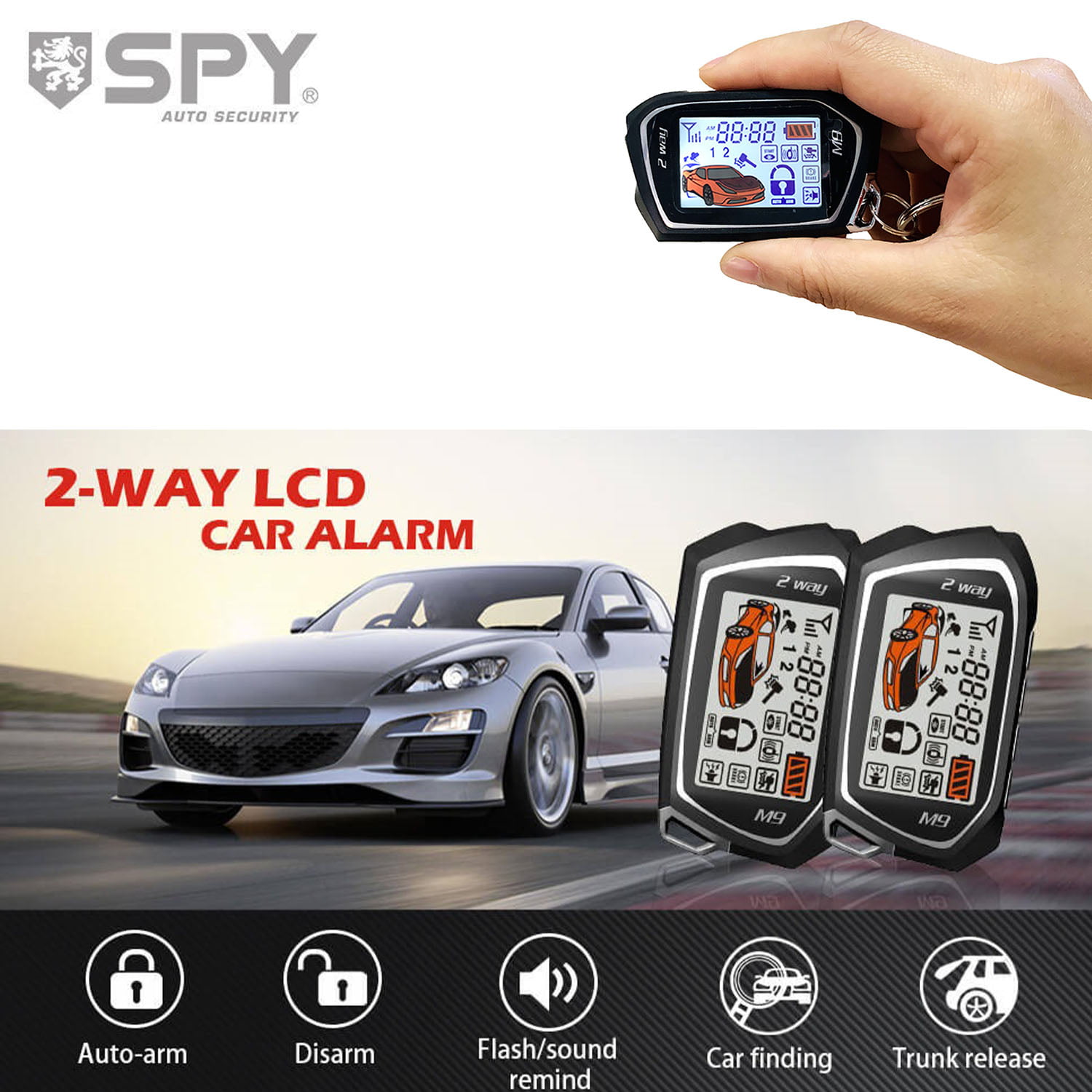 Spy Tiger İki Yönlü Otomobil Alarm Sistemi