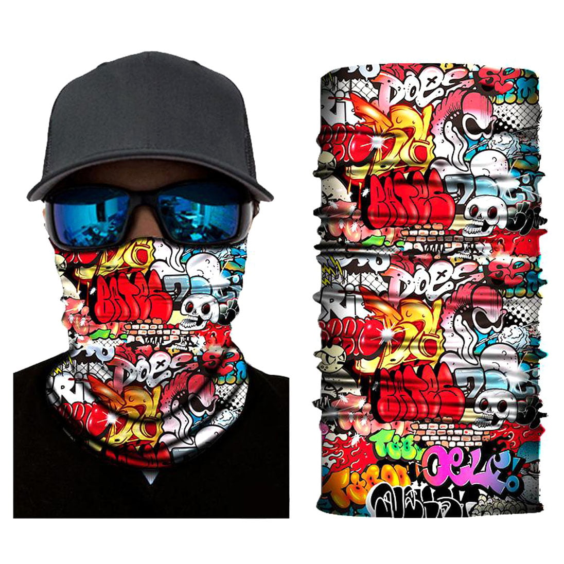 KNMASTER Knmaster Red Graffiti Buff Bandana Boyunluk Maske TÜRK MARKASI