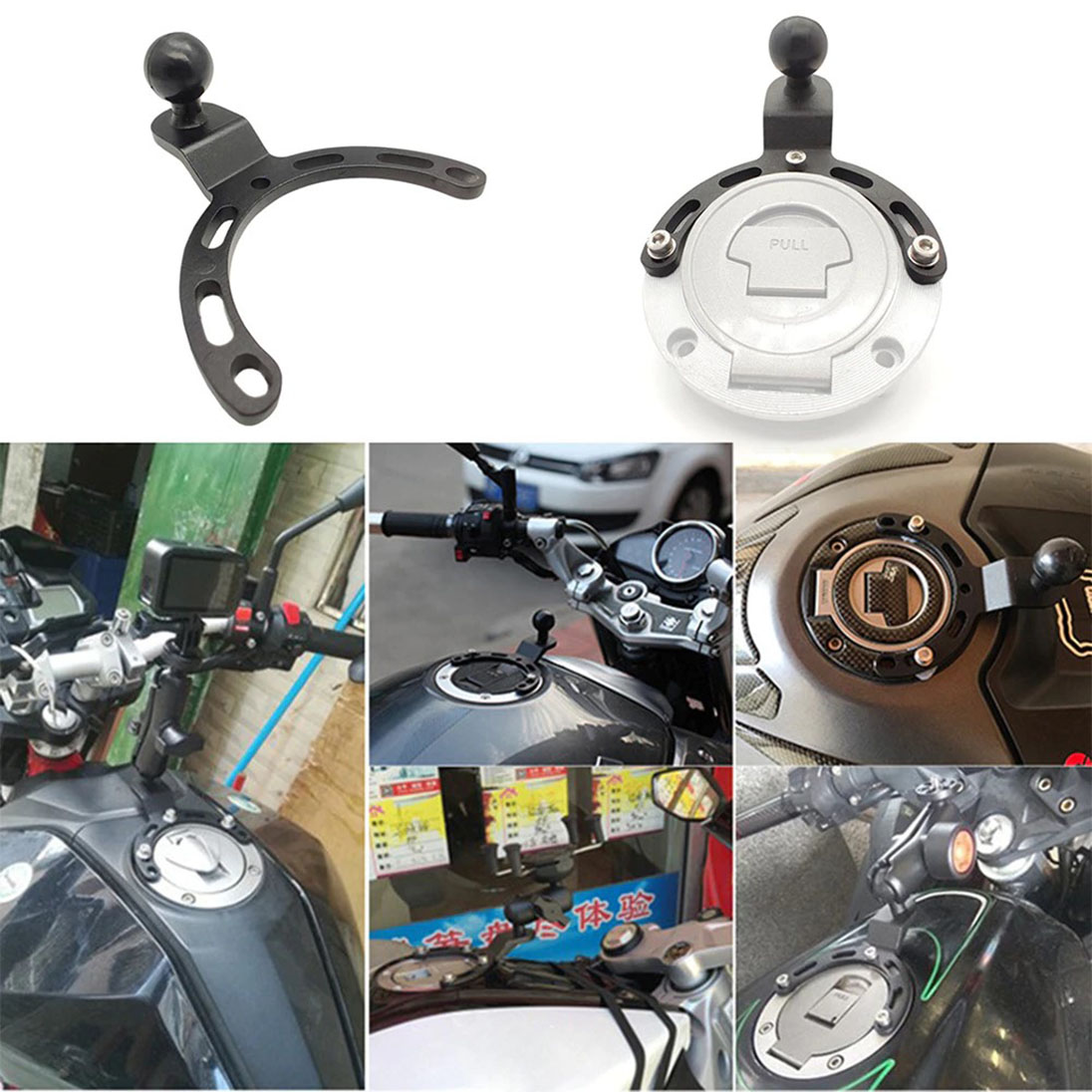 KNMASTER Knmaster MA-50 Motosiklet Depo Üstü Telefon Tutucu Bağlantı Kiti