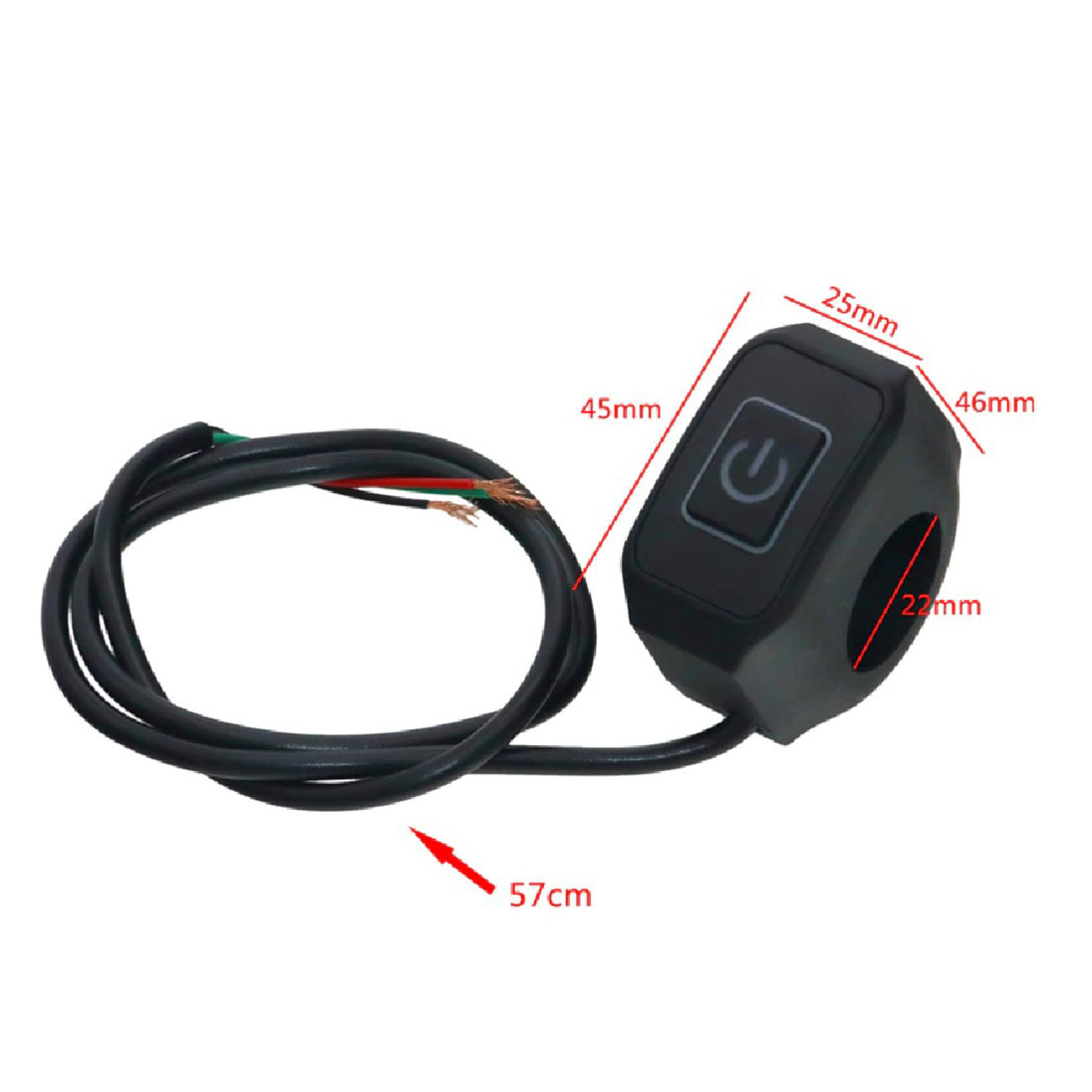 KNMASTER Knmaster Gidon Bağlantılı Motosiklet Aç Kapa Butonu Sarı Led