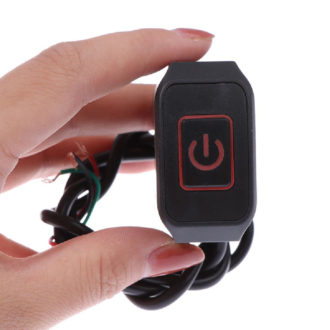 KNMASTER Knmaster Gidon Bağlantılı Motosiklet Aç Kapa Butonu Kırmızı Led