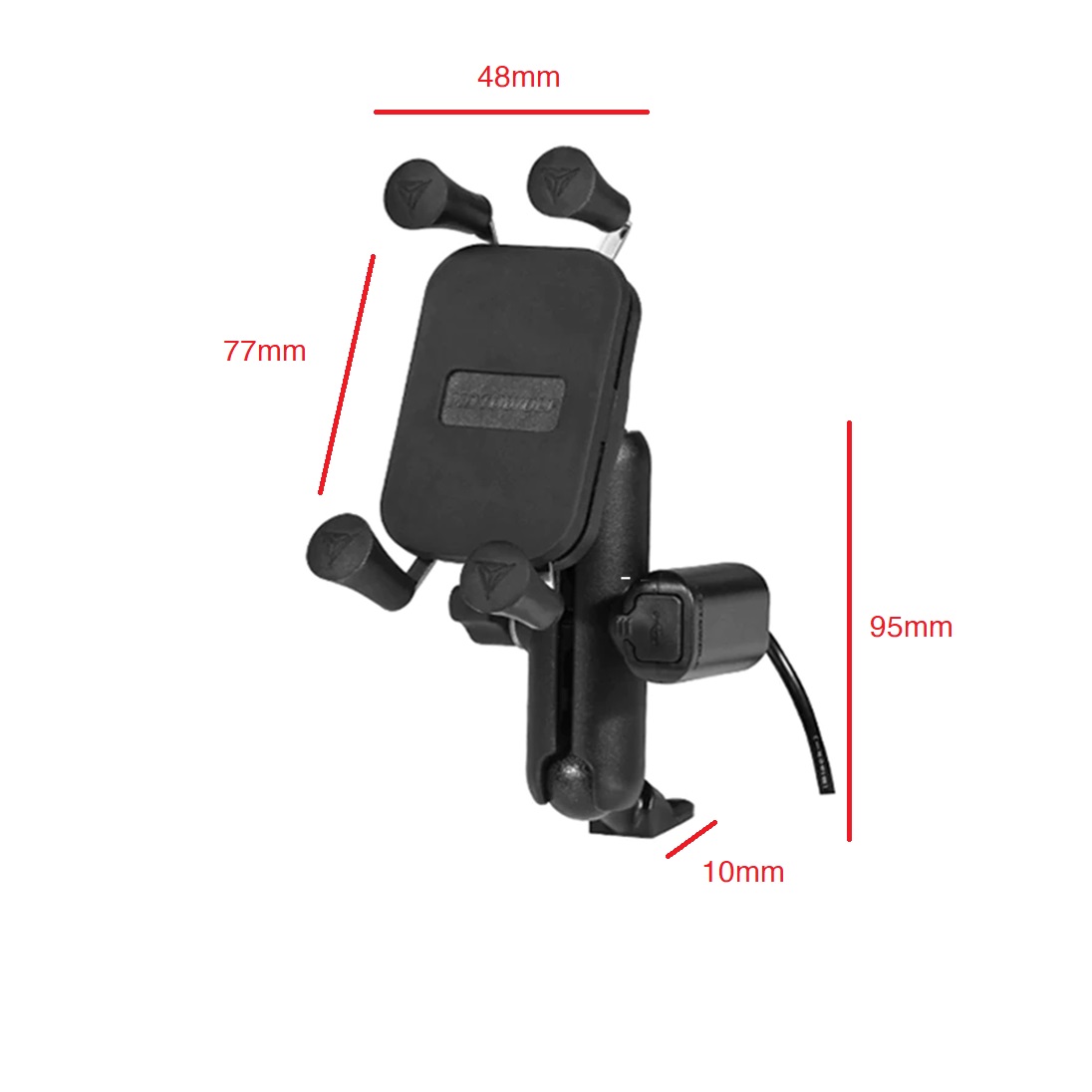 Motowolf Usb Şarj Soketli Ayna Bağlantılı Telefon Tutucu
