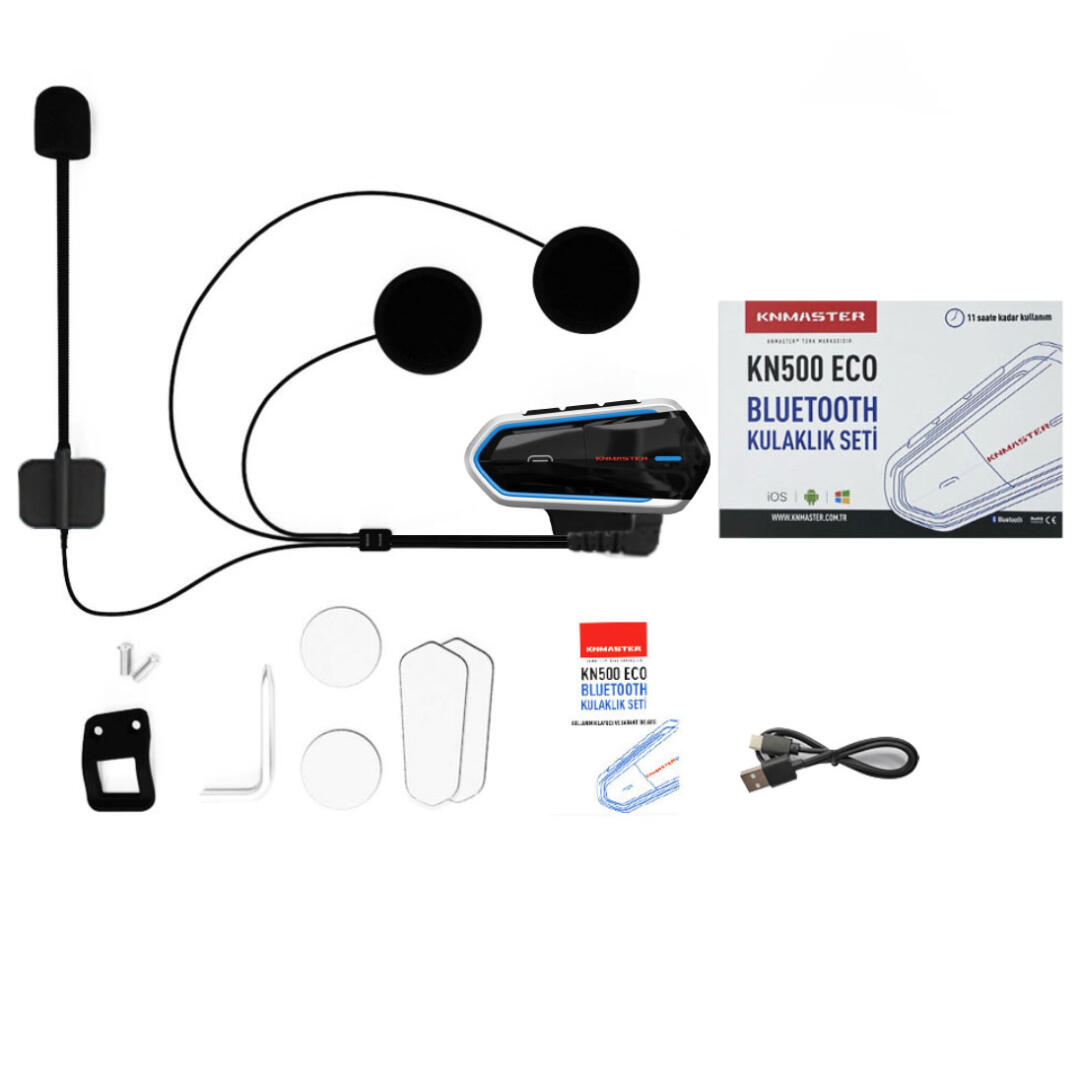 KNMASTER Knmaster KN500 Eco Motosiklet Bluetooth Kulaklık Mikrofon Seti