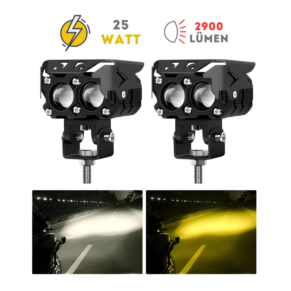 KNMASTER Knmaster Transformers 25W 3 Renkli Motosiklet Led Sis Farı
