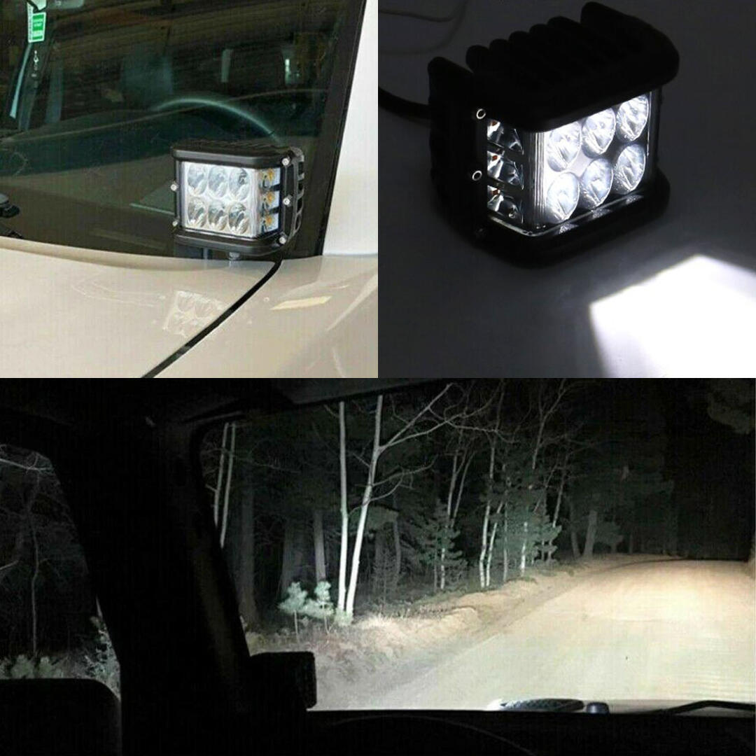 KNMASTER Knmaster Tornado Turuncu Sinyalli 60W Çakarlı Motosiklet / Off Road Sis Farı Beyaz