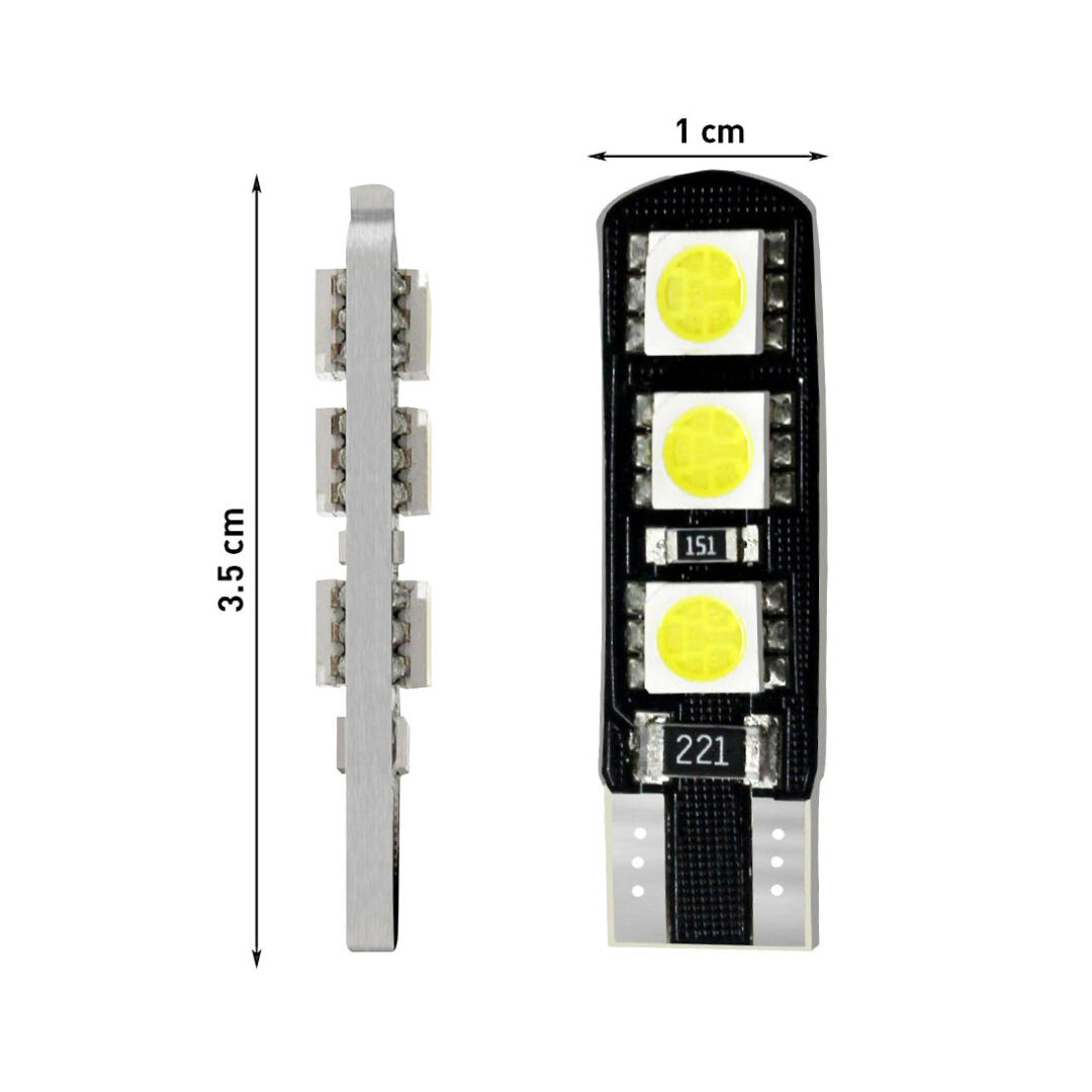 KNMASTER T10 Canbus Smd 5050 6 Ledli Evrensel Beyaz Led