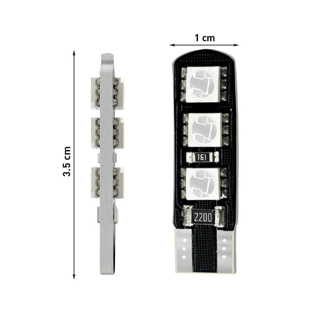 KNMASTER T10 Canbus Smd 5050 6 Ledli Evrensel Sarı Led