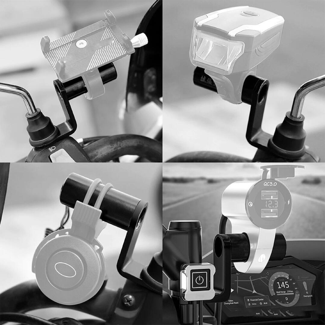 Rizoma Motosiklet Ayna Bağlantılı Gidon Bağlantısı İçin Uzatma Braketi