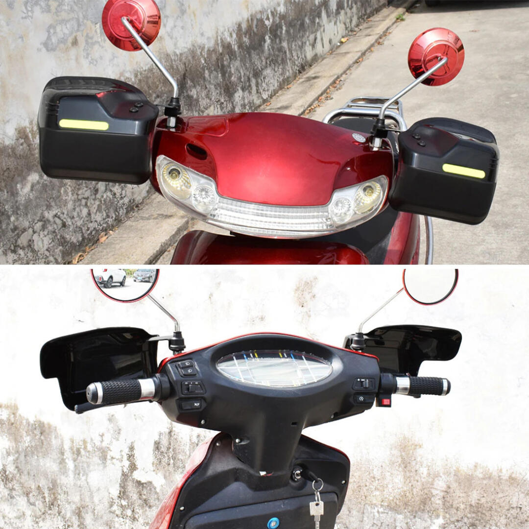 KNMASTER Knmaster Evrensel Reflektörlü Motosiklet Elcik Koruma Takımı Siyah
