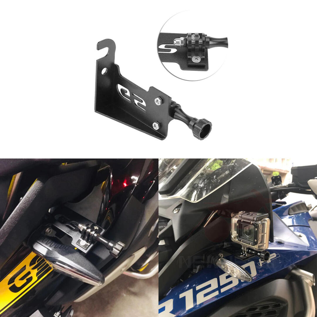 KNMASTER BMW R 1200 GS Kamera Takma Aparatı Sinyal Bağlanabilir Siyah