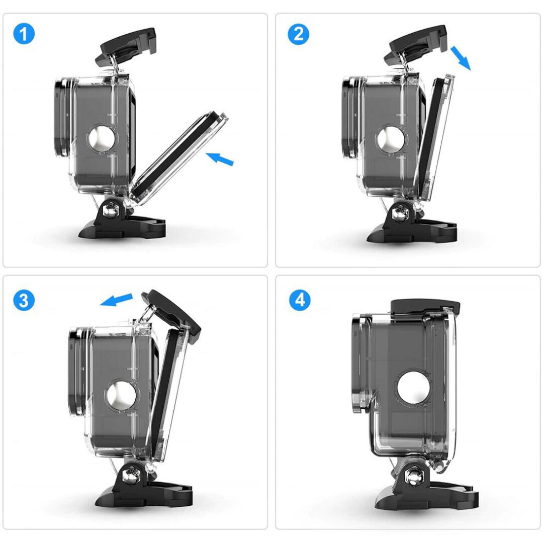 KNMASTER GoPro Hero 9 / 10 / 11 Black Uyumlu 40M Su Geçirmez Kılıf Housing