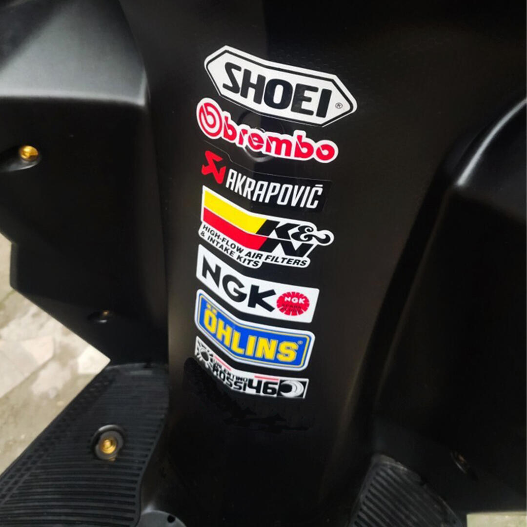 Motosiklet Karışık Sponsor Marka Sticker Etiket Takımı