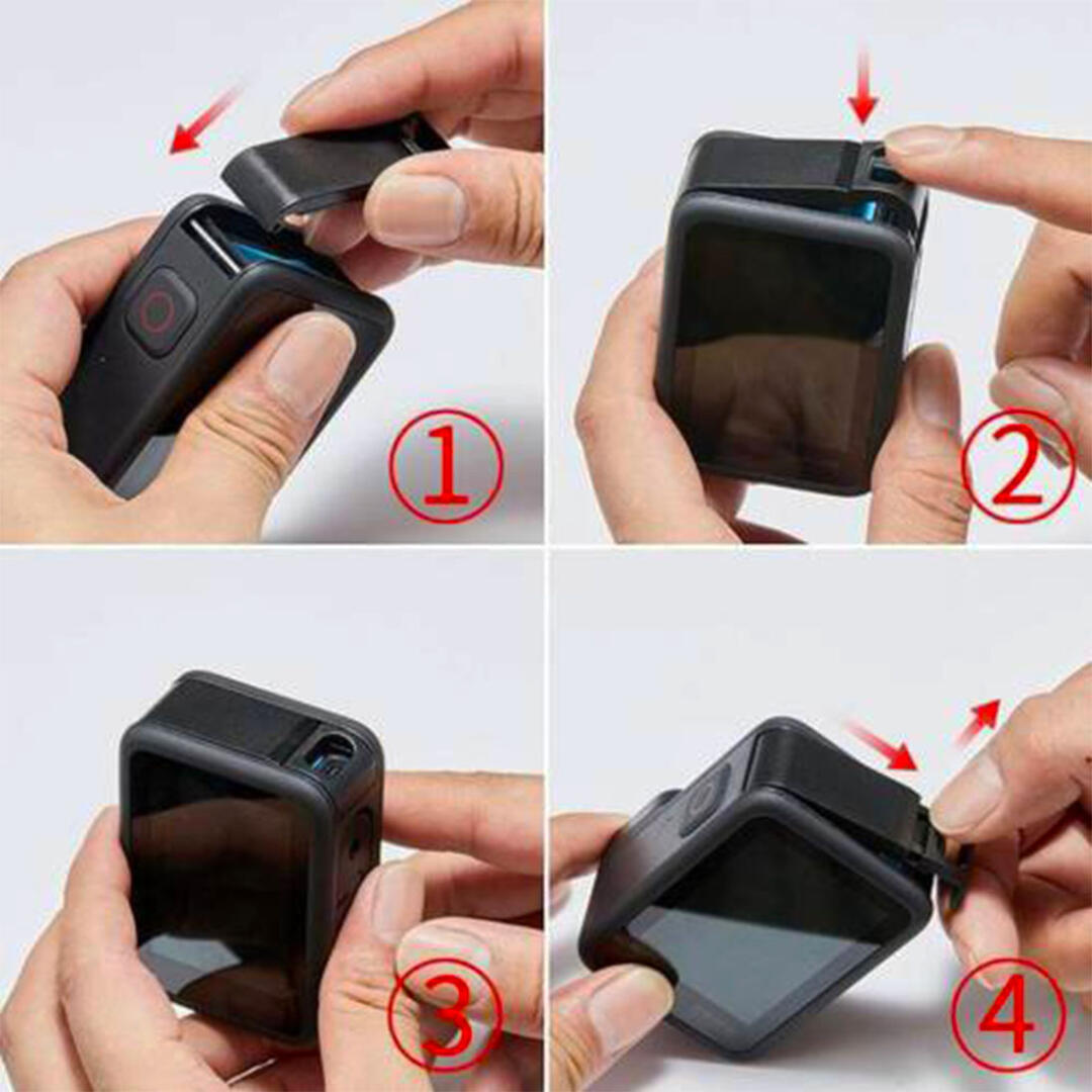 KNMASTER Gopro Hero 9 / 10 / 11 / 12 / 13 Black Uyumlu Kablo Girişli Pil Kapağı