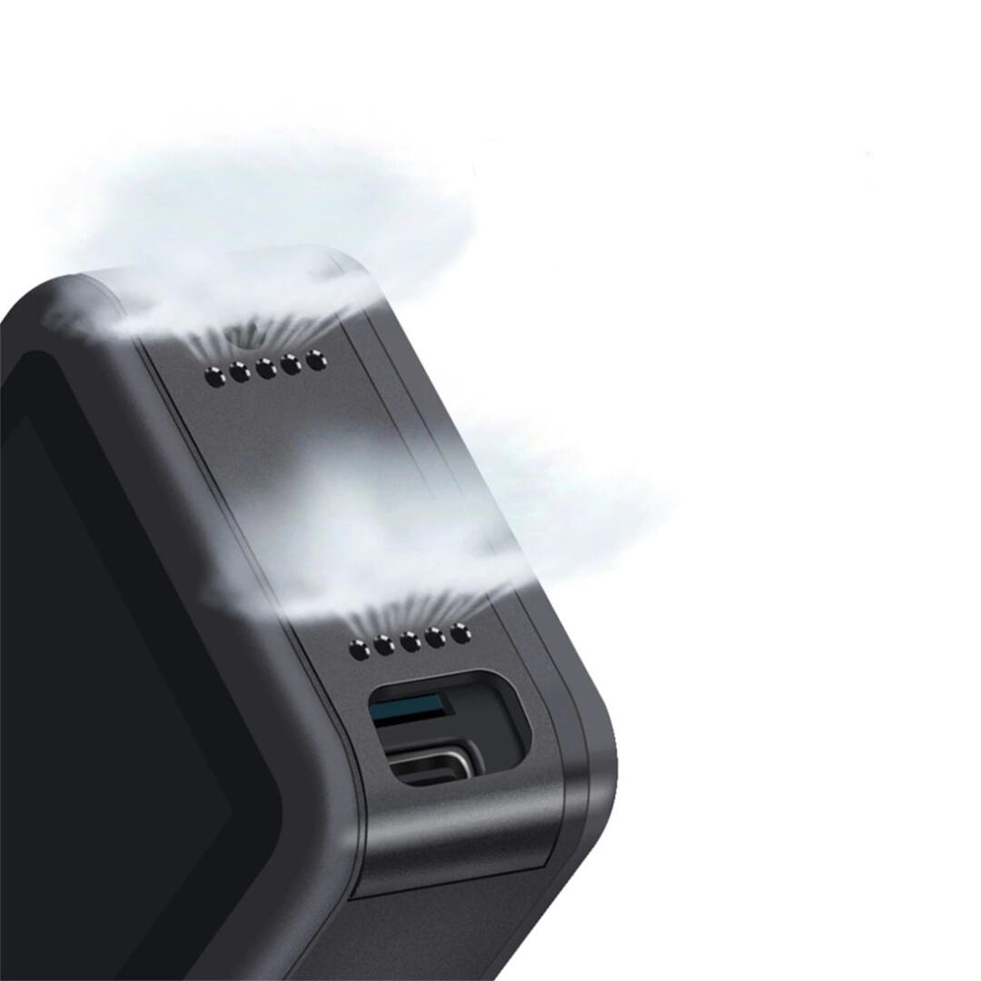 KNMASTER Gopro Hero 9 / 10 Black Uyumlu Kablo Girişli Soğutma Delikli Pil Kapağı
