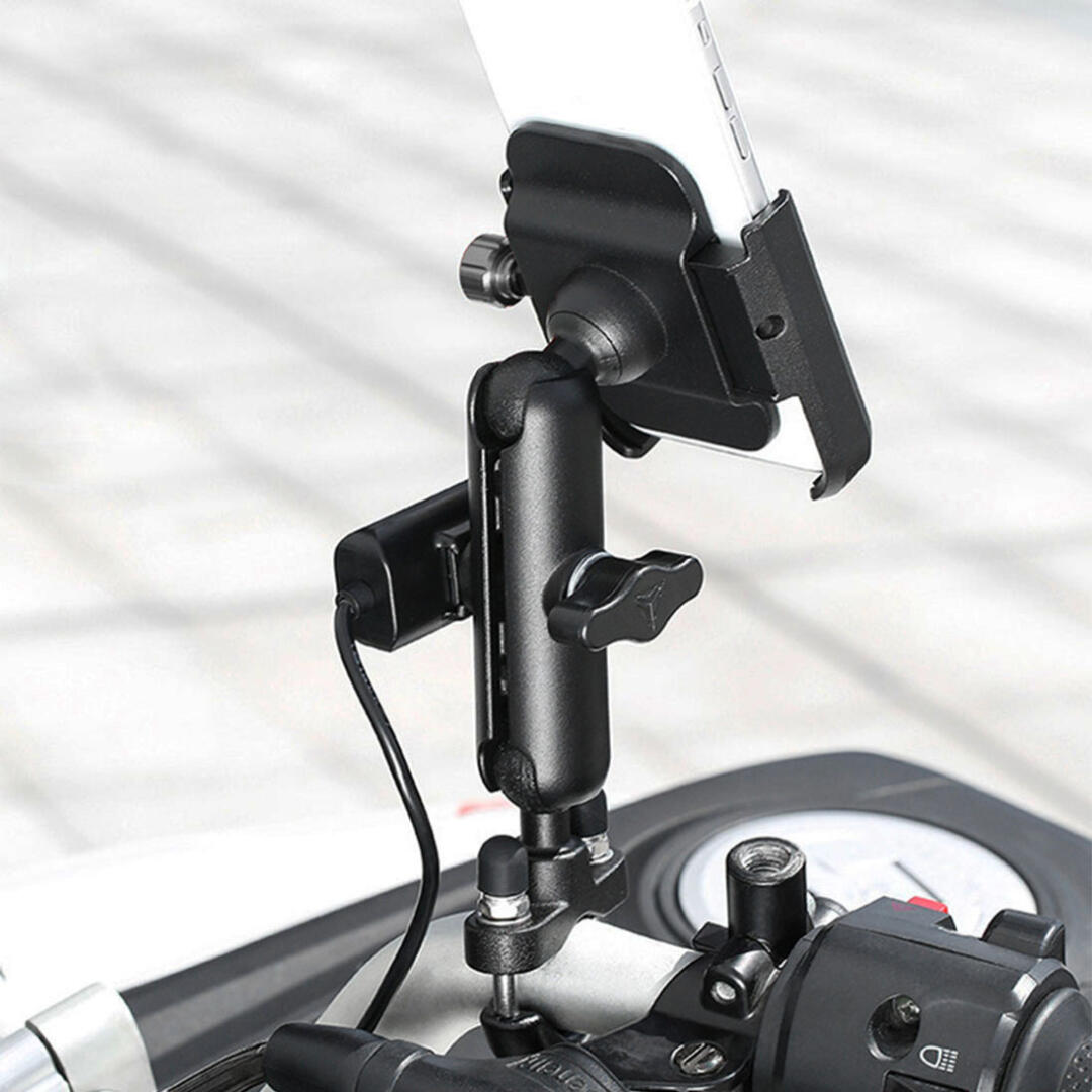 Motowolf Usb Şarj Soketli Gidon Bağlantılı Motosiklet Bisiklet Telefon Tutucu Ayarlanabilir