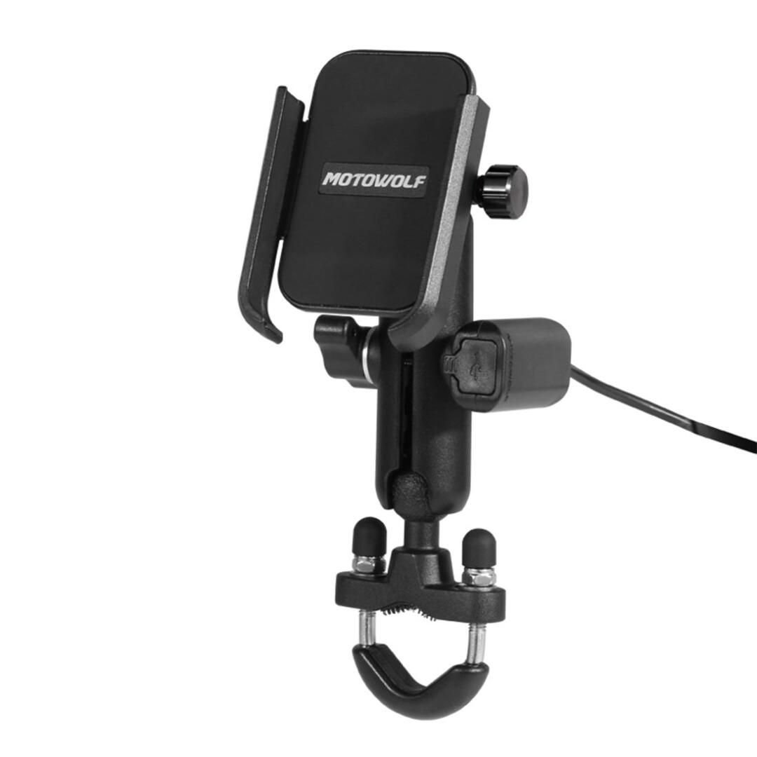 Motowolf Usb Şarj Soketli Gidon Bağlantılı Motosiklet Bisiklet Telefon Tutucu Ayarlanabilir Motowolf Usb Şarj Soketli Gidon Bağlantılı Motosiklet Bisiklet Telefon Tutucu Ayarlanabilir