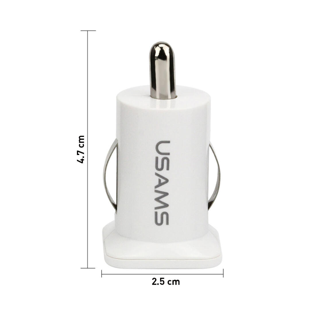 Usams Çift Usb Çakmaklık Şarj Adaptörü Beyaz