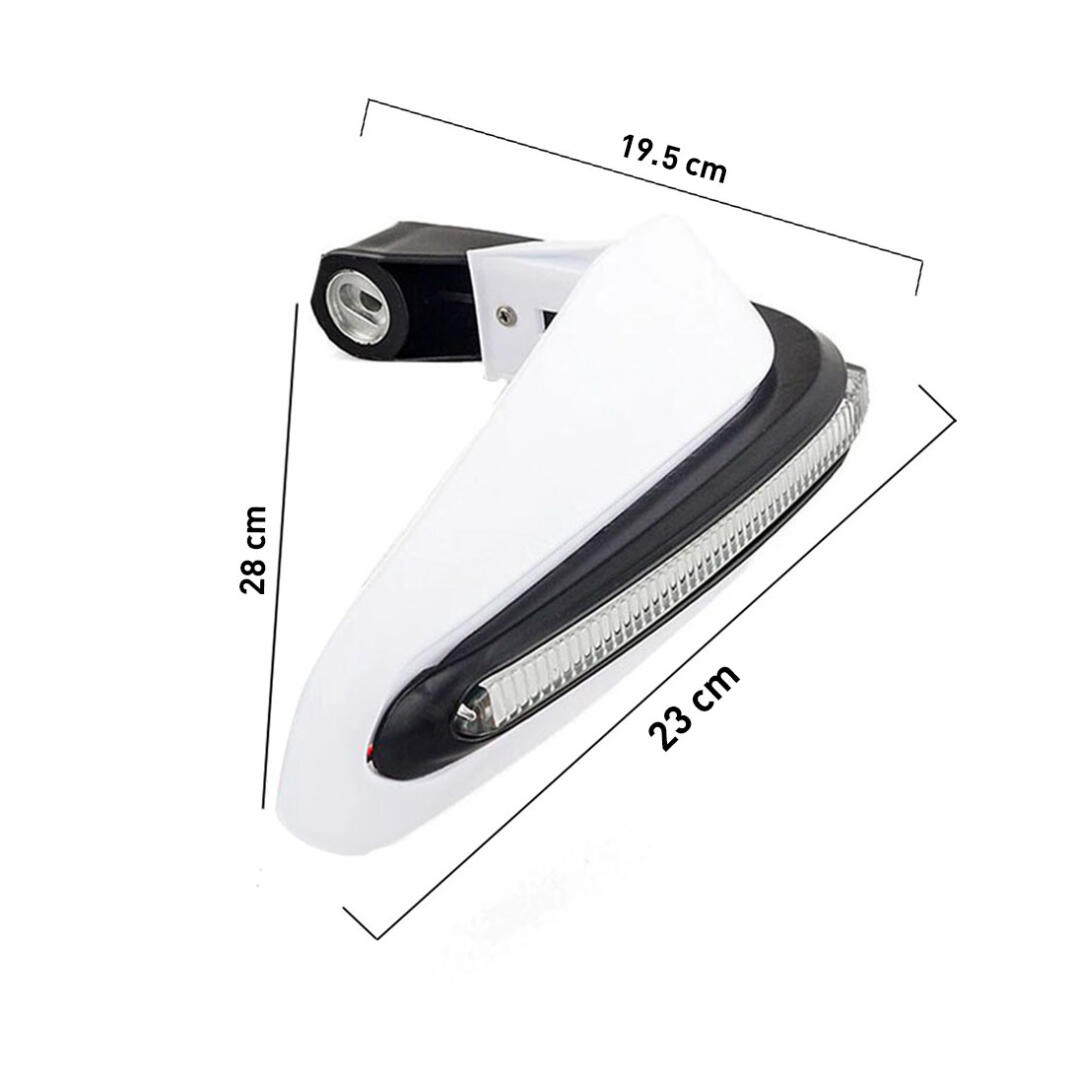KNMASTER Knmaster Evrensel Motosiklet Led Sinyalli Elcik Koruma Beyaz