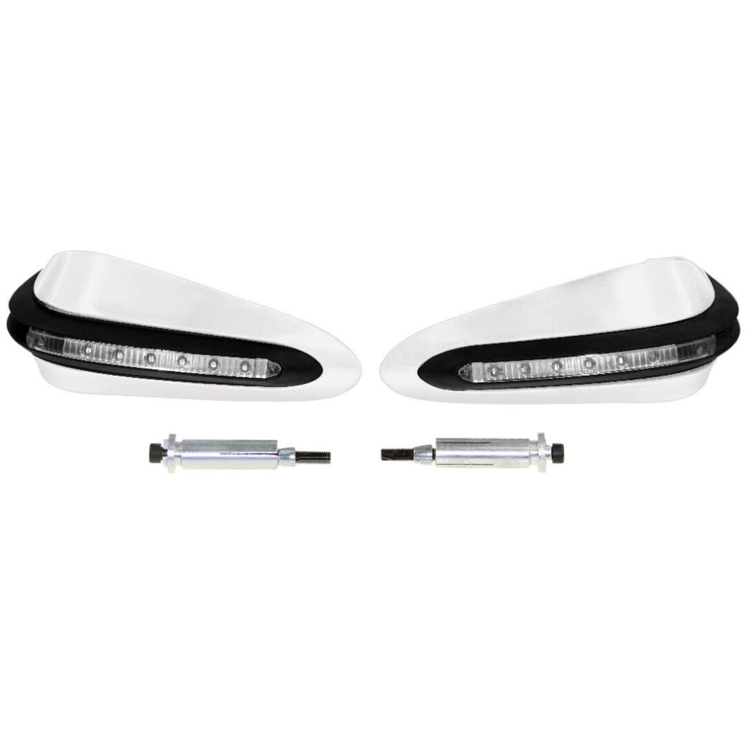 KNMASTER Knmaster Evrensel Motosiklet Led Sinyalli Elcik Koruma Beyaz