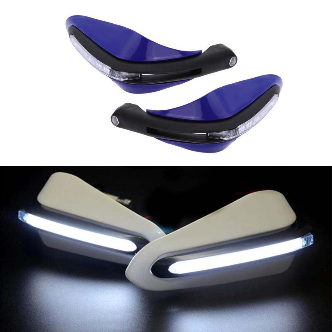 KNMASTER Knmaster Evrensel Motosiklet Led Sinyalli Elcik Koruma Mavi