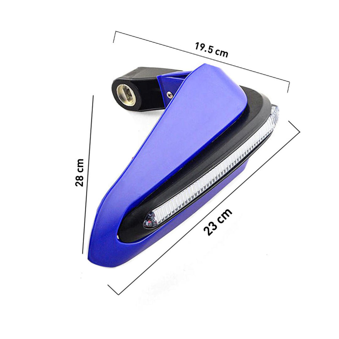 KNMASTER Knmaster Evrensel Motosiklet Led Sinyalli Elcik Koruma Mavi