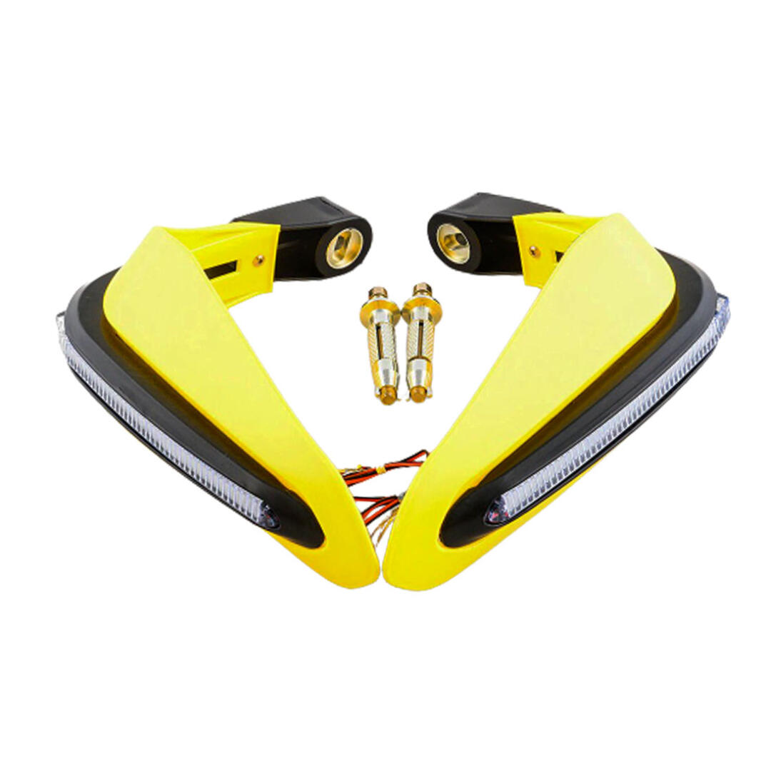 KNMASTER Knmaster Evrensel Motosiklet Led Sinyalli Elcik Koruma Sarı
