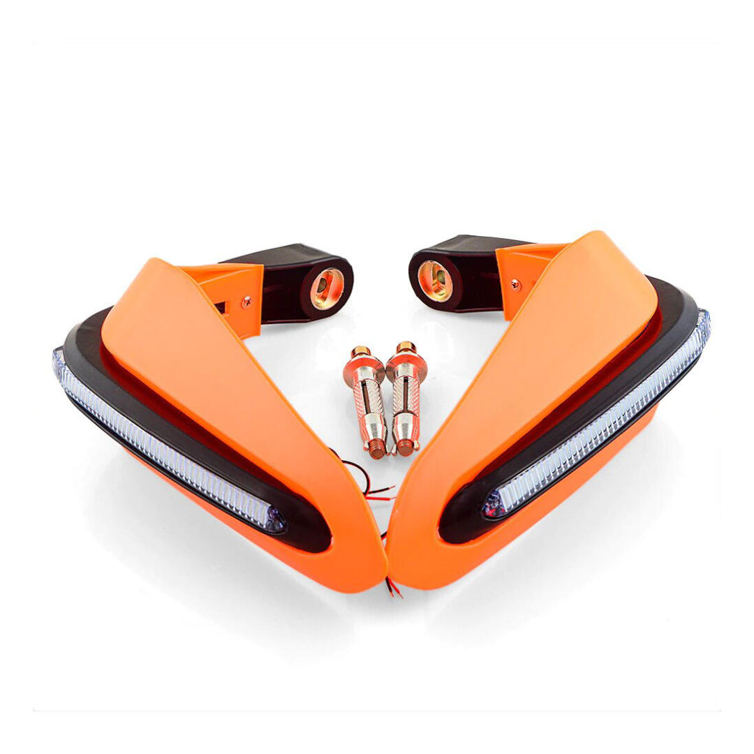 KNMASTER Knmaster Evrensel Motosiklet Led Sinyalli Elcik Koruma Turuncu