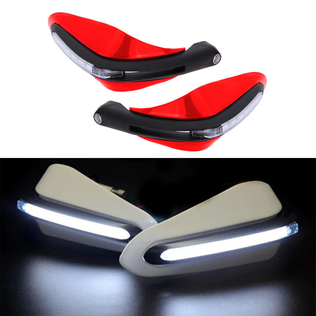 KNMASTER Knmaster Evrensel Motosiklet Led Sinyalli Elcik Koruma Kırmızı